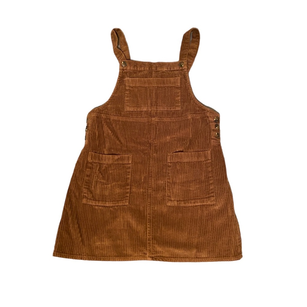 Brown Corduroy Overall Skirt